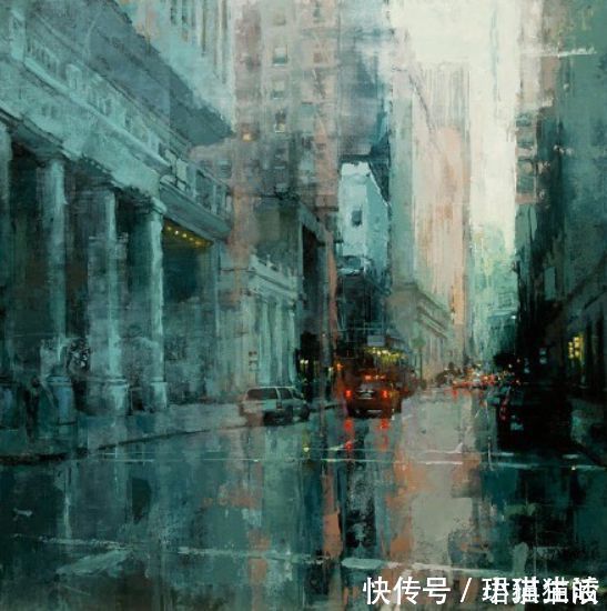 油画#艺术家杰里米·曼恩的油画,颜色既生动又大气!