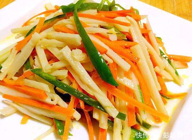 炒素三丝,用此法好看又好吃,拿肉都不换,简单农家饭,美味爽口
