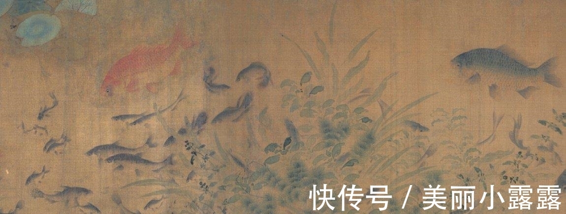 刘寀#东方画谱为何选清晰度不够的《落花游鱼图》入册？