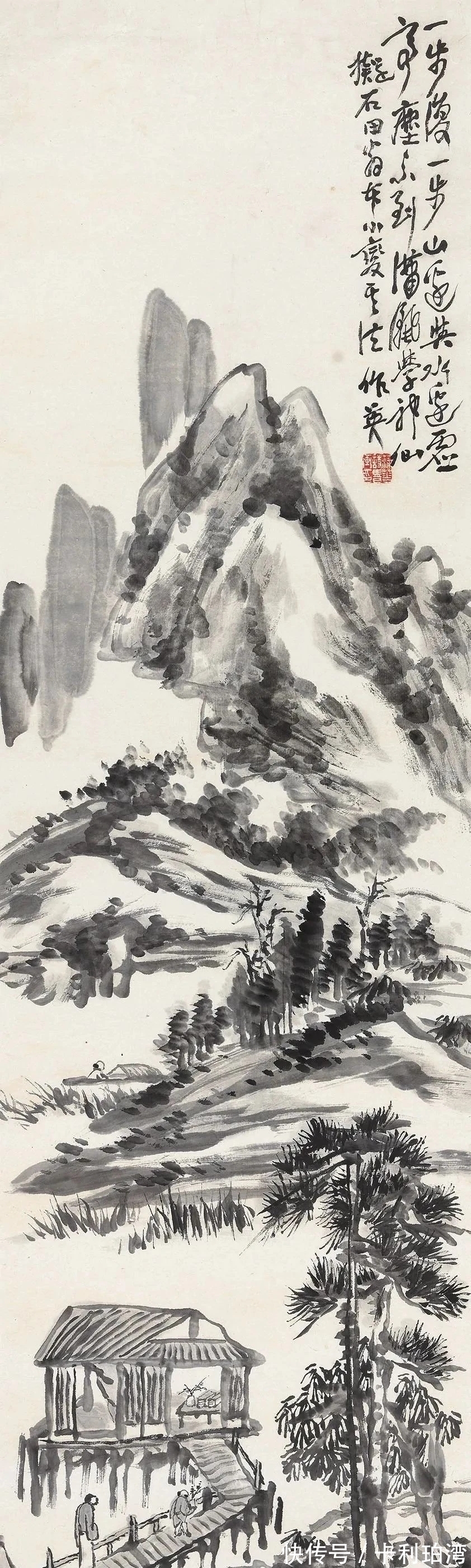 纵横四海#蒲华山水画,笔墨恣意,但收得回,这就是高手!