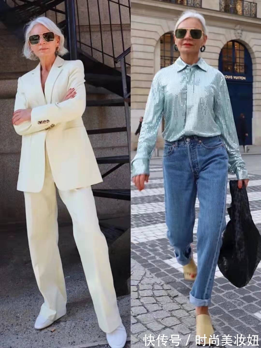 双腿|50岁的女人脱掉“大妈装”吧,学学这些气质穿搭,减龄又高级