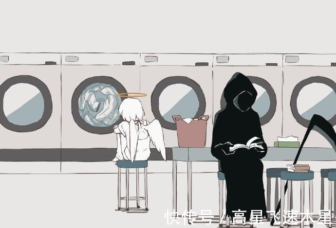 天使|治愈漫画《天使与死神》,甜食控天使遇上忠犬死神,这画面太有爱