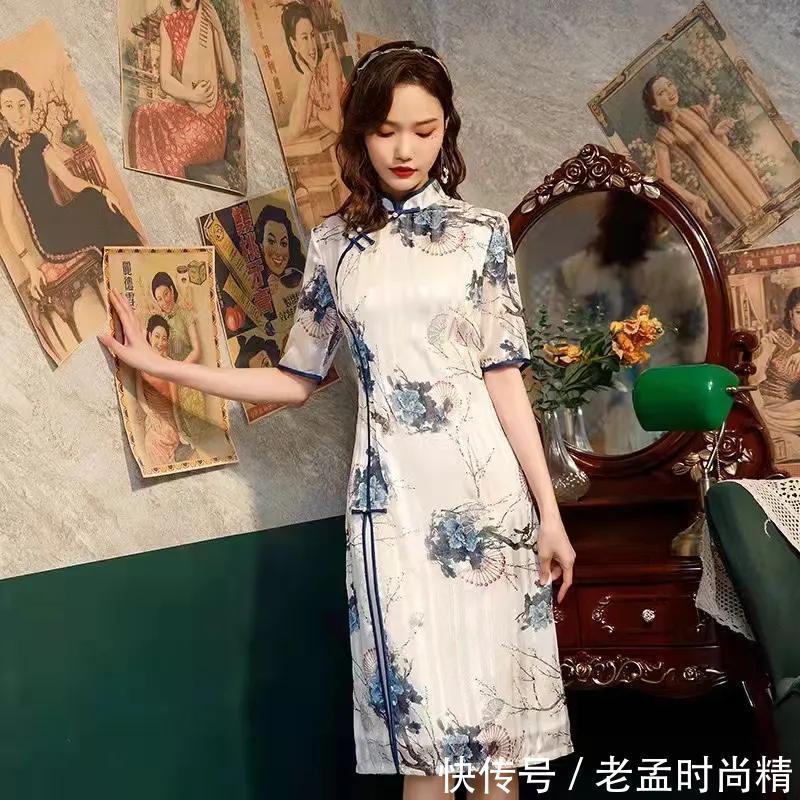 旗袍裙 比包臀裙还火的旗袍裙，时髦简约又不失复古，提升气质又赚回头率