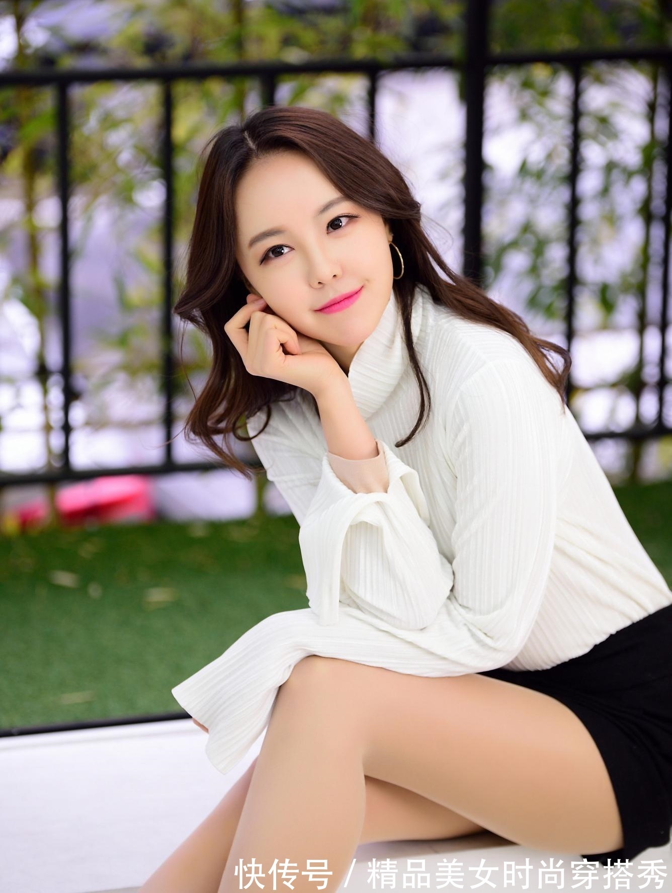 半身裙 针织衫搭配半身裙,优雅又甜美