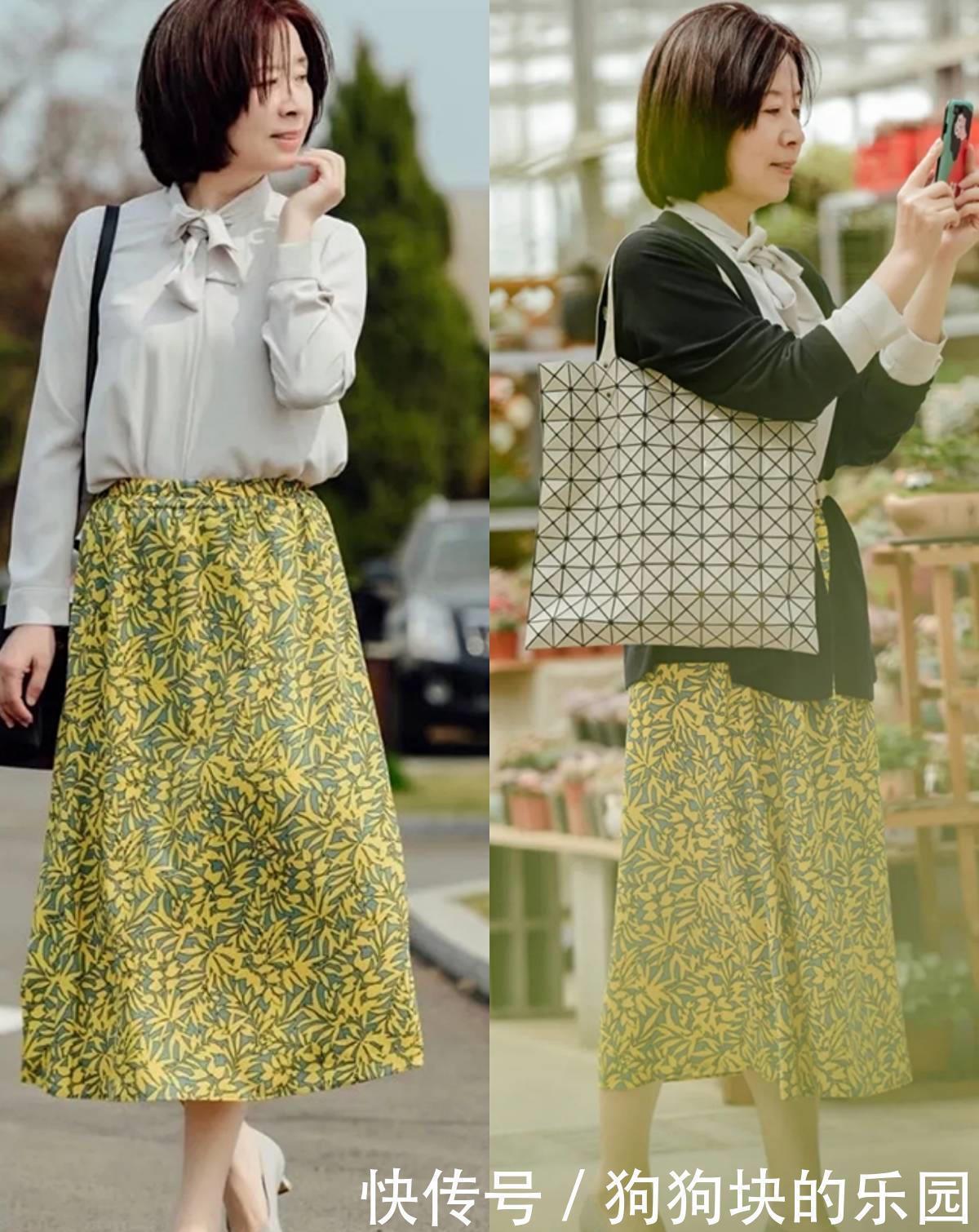 博主 女人年过50会打扮才优雅,这位博主的裙装搭配,简约舒适显气质