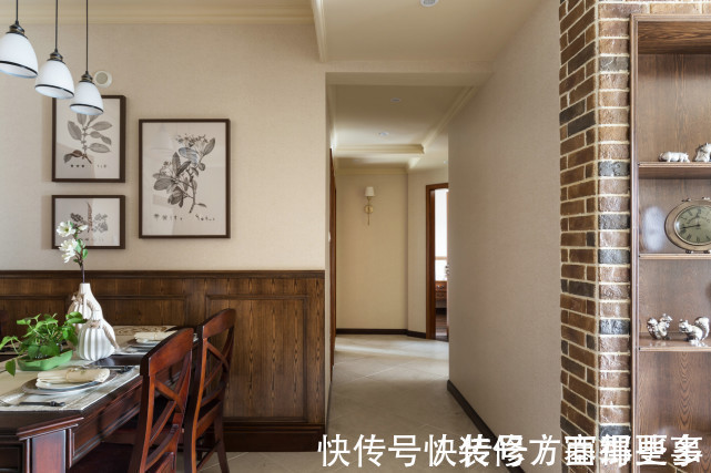 美式|这个90平三居室在古典中带有一点随意,简洁明快,又温暖舒适