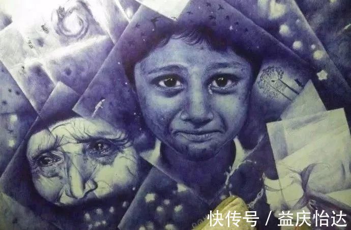 盼望!一位15岁的小姑娘,没有任何绘画基础,却画出了令人感动的圆珠笔作品!