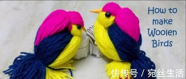 织毛衣剩下一点毛线，留着做什么DIY小鸟玩偶吧，孩子可喜欢了