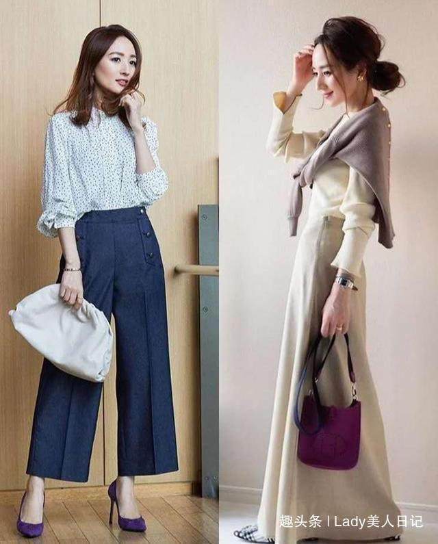 大长腿 仅158高、两个孩子的辣妈,她的轻熟风穿搭,才值得中年女人借鉴