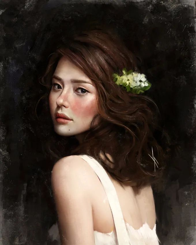 小姐姐#仙女般的小姐姐,清纯不做作的肖像画