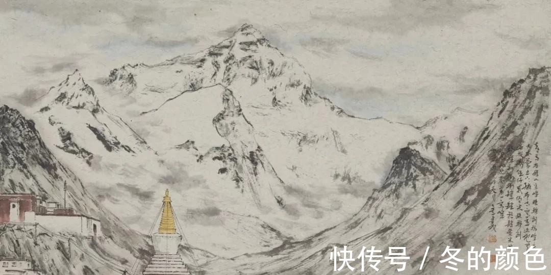 平远$他用三年时间，探索雪域高原｜金鑫高原山水画