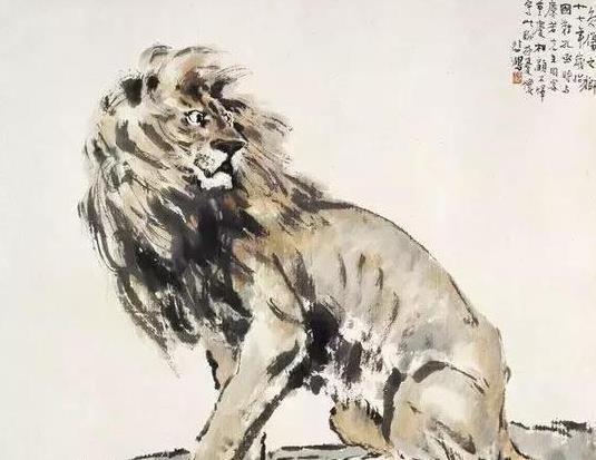 向着胜利前进|徐悲鸿画的狮子，又瘦又挫却价值6000万，了解创作背景值得