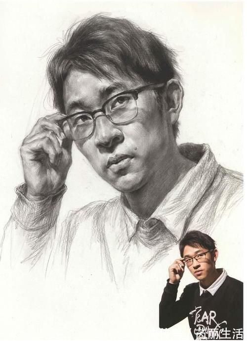 校考!图南画室丨男青年正面素描头像教学讲解丨联考校考素描头像高分卷