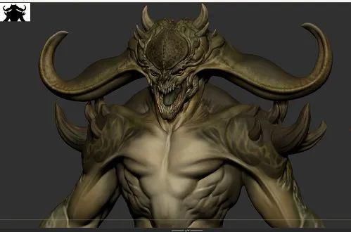 直线网公众号|大佬！Maya+ZBrush+Substance制作泰坦野兽全流程 ！