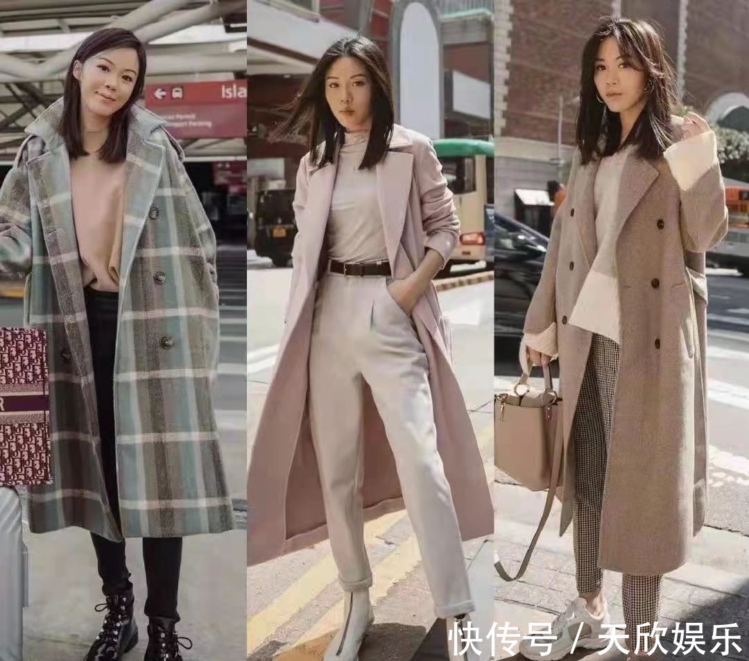 身材比例 秋冬穿大衣不一定配打底裤,搭配这4种更洋气,40岁穿更美