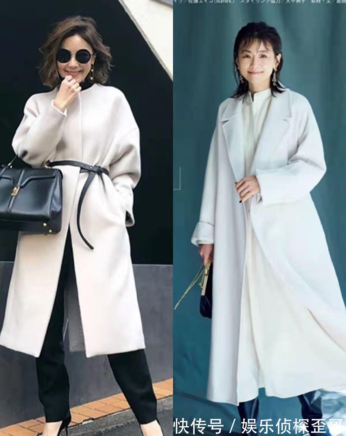 冬季 60岁女人穿大衣少穿黑色,入冬后这4种“神仙色”更衬肤色,真美