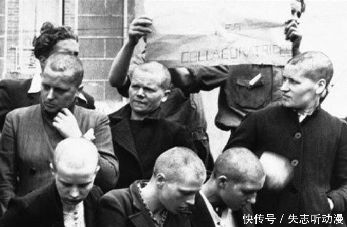 游街|罕见二战老照片：对于通敌的法国女人，遭清算剃光头发游街！