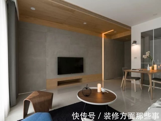 电视背景墙|76㎡现代风小户型,简单的装修却很治愈,真是越看越喜欢!