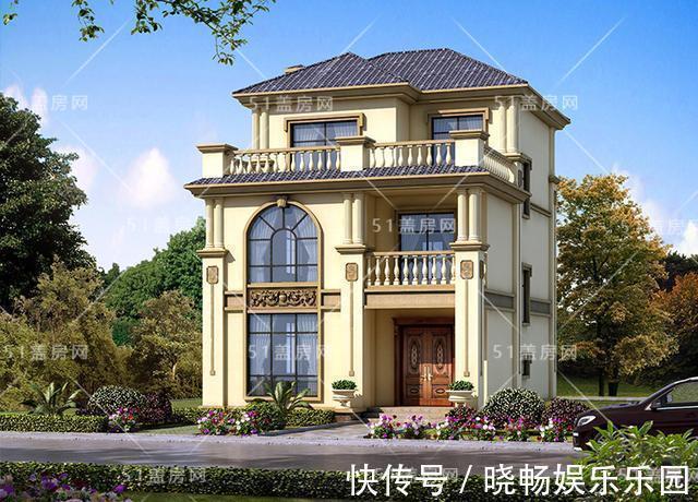 别墅|两款火遍农村的三层带阳台小别墅，占地100平米这样设计就对了