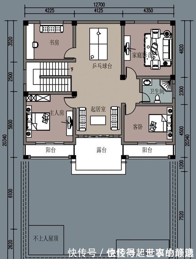 建房子|农村自建经典实用二层别墅，书房、卧室和影院，人生快乐莫过于此