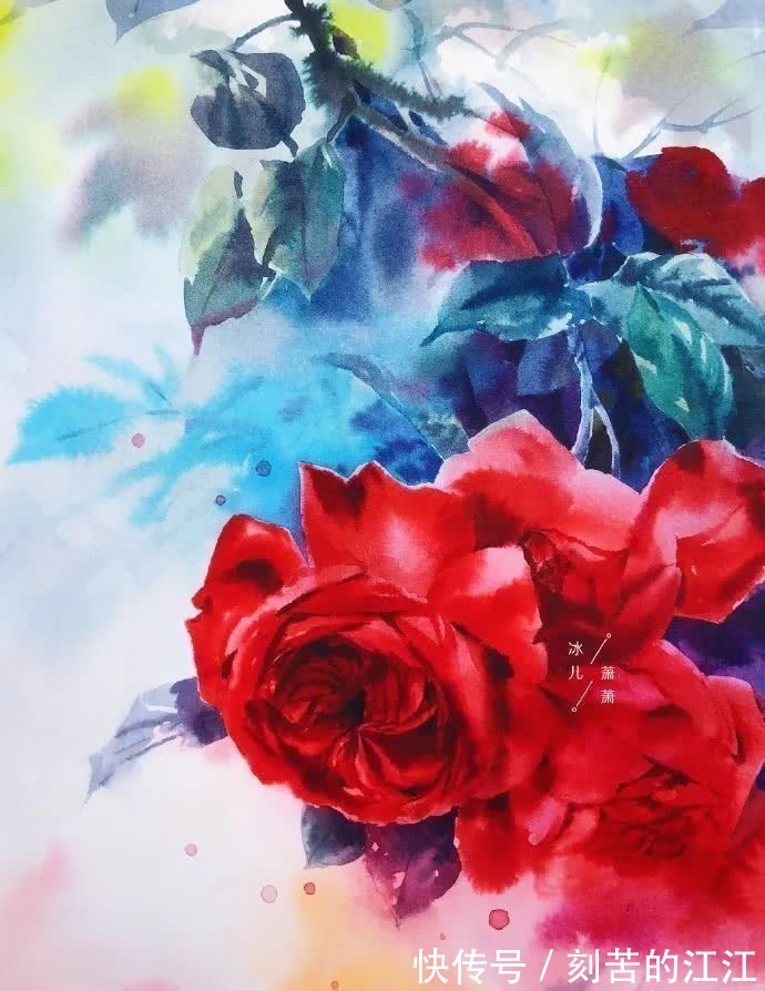 花瓣@水彩这样画,也太美了吧!居然把花瓣画出透明的感觉,看完忍不住保存!