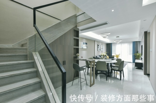 电视背景墙|140平现代简约三居室复式,给人一种宁静、优雅的感觉