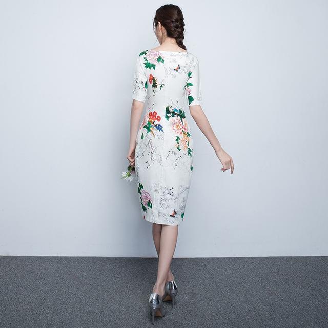 印花|改良式的旗袍,日常穿也很美,让每个东方女性穿出属于自己的韵味