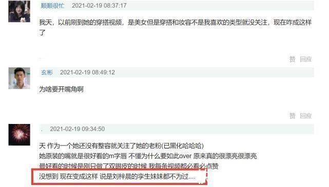 丝丝沈|美女网红嘴唇肿得像香肠五官比例失调,被嘲整容过度像刘梓晨孪生妹妹