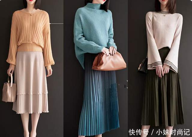 穿法|初冬毛衣内搭的穿法,教你这21套时髦高级的穿搭示范,优雅知性