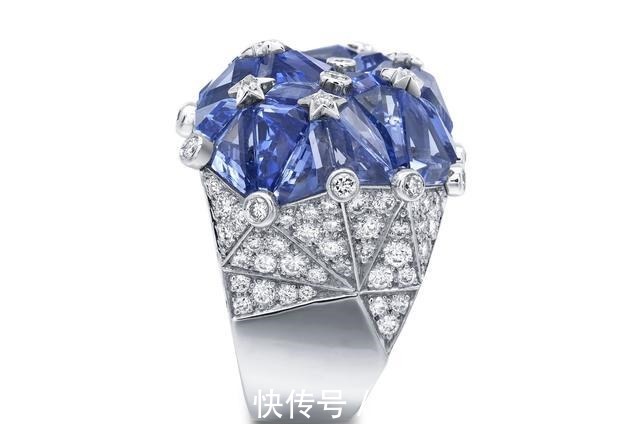 戒指&香奈儿,拼镶蓝宝石戒指,星空般浪漫!