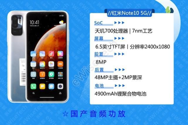 联发科|E拆解：联发科加持的红米Note10 5G，国产芯片大放异彩