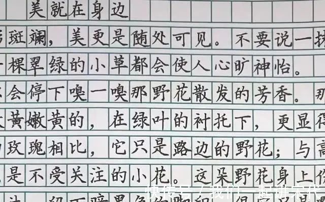 男孩!8岁男孩写出了“印刷体”,老师都羡慕不已,成为家长传阅焦点