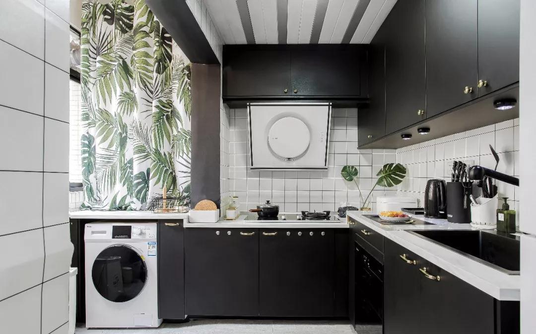 金属|79㎡旧房改造,阳台打通纳入厨房,莫兰迪配色超高级