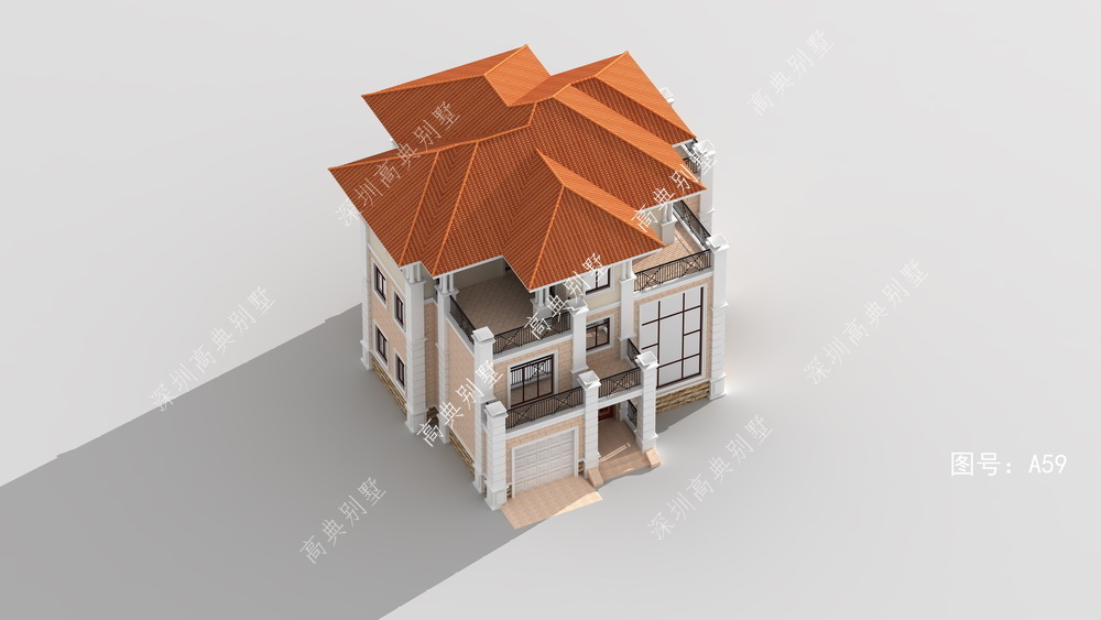 欧式|这款欧式三层别墅,占地方正,时尚个性。