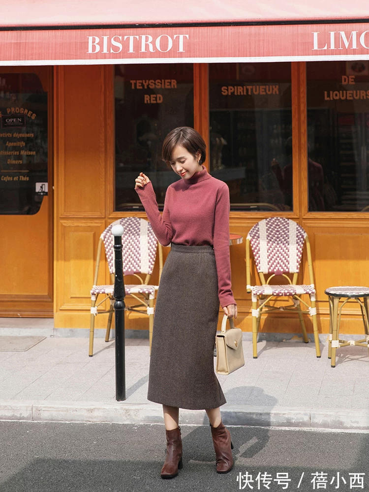 毛呢|百穿不厌!今冬流行这3款“半身裙”,搭配毛衣来穿气质优雅十足
