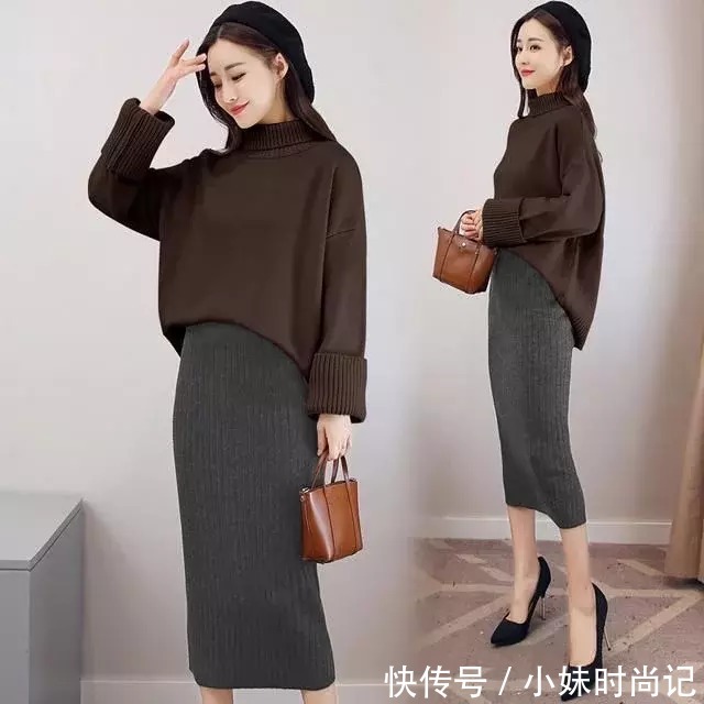 别穿毛衣搭配阔腿裤, 如今春节都流行连衣裙套装, 背影美炸了