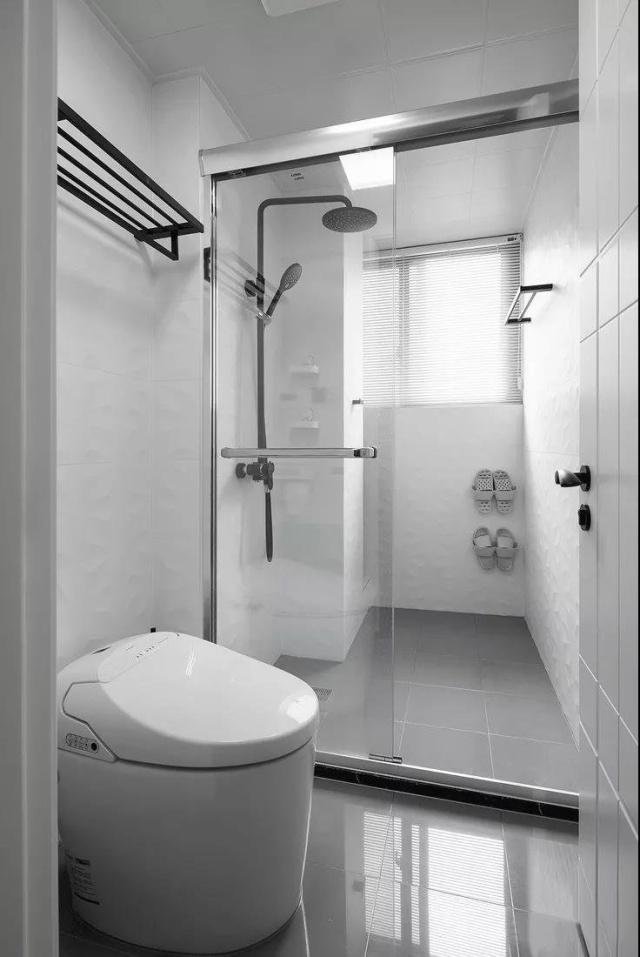 卫生间|143平现代风设计,卧室大面积浅灰色调营造静谧安逸的睡眠氛围