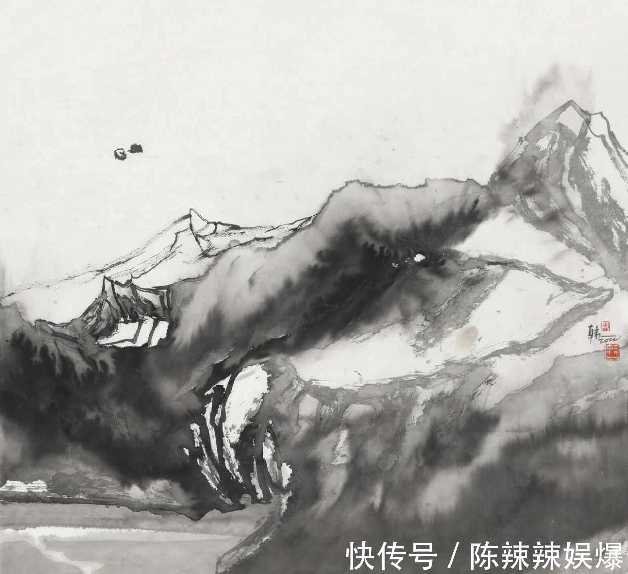 水墨山水画&女画家中的佼佼者|韩一水墨山水画