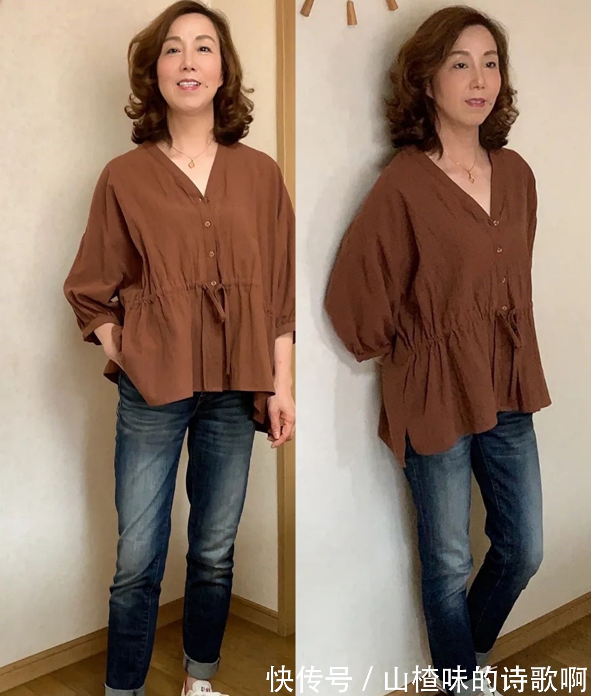 牛仔裤 适合50岁普通人的早秋穿搭,简约大方不过时,轻松当个时髦精