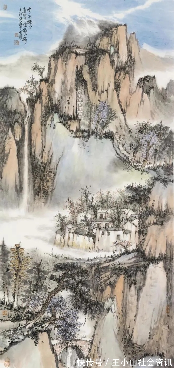 洋泾浜!80后的山水画家马明耀,“穿西装结领带”,一口“洋泾浜”