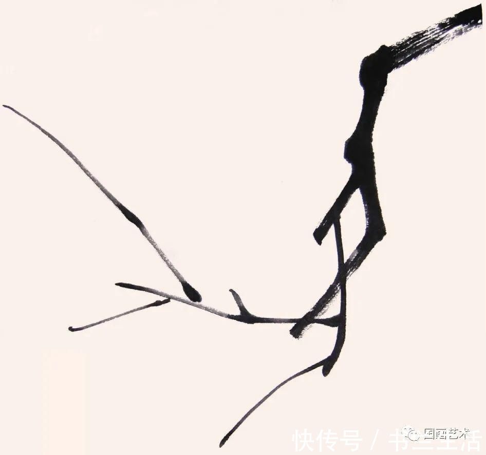 垂枝！图文教程：轻松学画写意木本花卉枝干