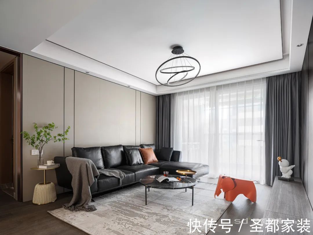 竹木|128㎡现代风格亲子宅案例,竹木纤维板+逆天收纳,实名慕了