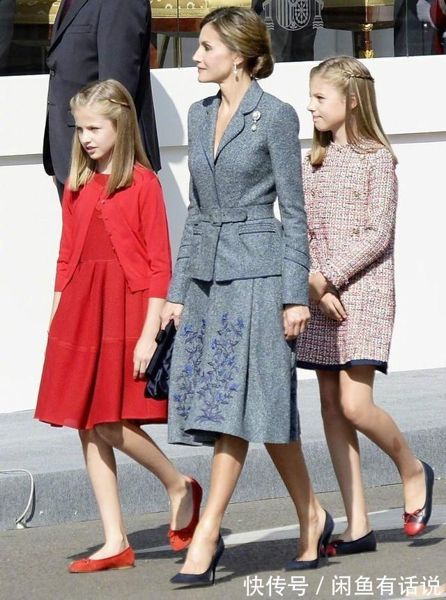 西班牙|西班牙公主真长高了好多,穿去年旧裙短了一截,气质都成熟不少