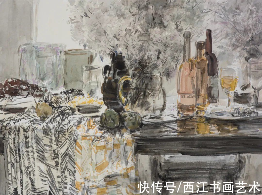 赵云龙@把水彩弄成国画的味道，也挺美：赵云龙水彩作品选