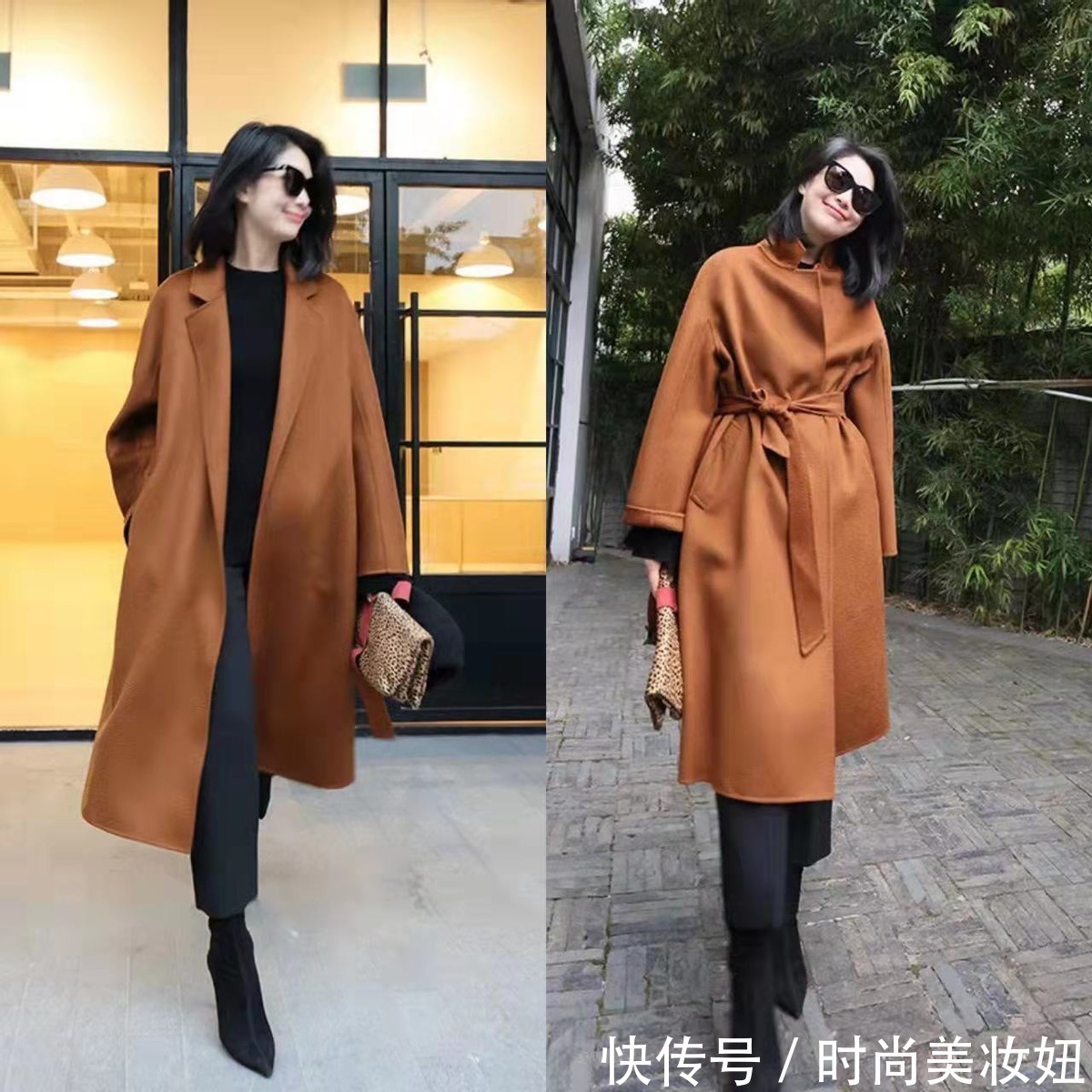 天蓝色 今年大衣别再配打底裤了,搭配这几种长裤更高级,保暖又时尚