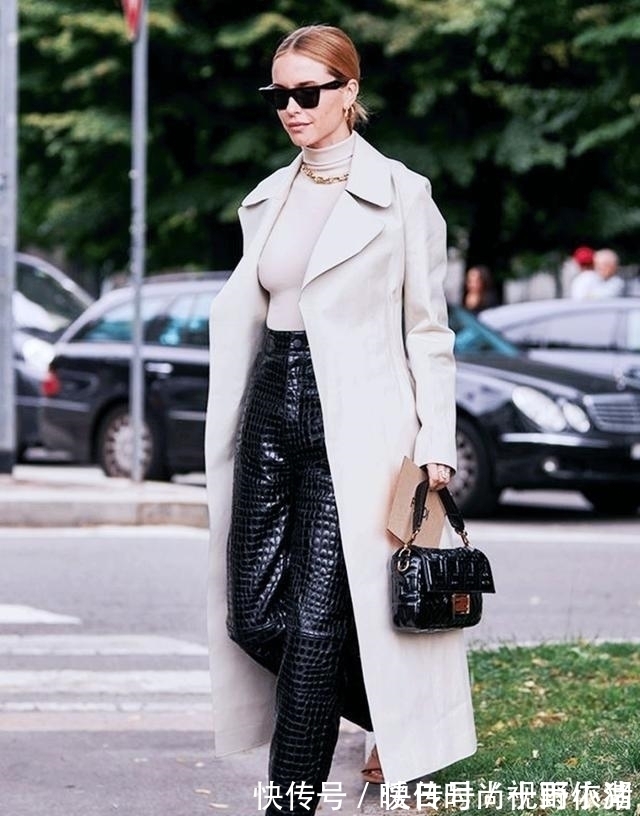 穿搭 “阔腿裤”大势已去,今年流行用这条裤子配风衣,时髦显瘦又洋气