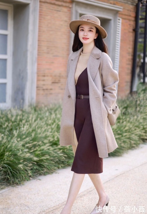短靴|158-165cm的女生穿大衣别乱搭,学博主这样穿,保暖时髦还好看!