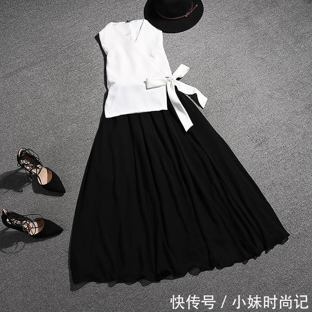 优雅 时髦又显气质的长裙套装,优雅女神范