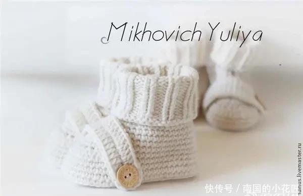 婴幼儿|简单实用的钩织结合婴幼儿地板袜/针织小靴子