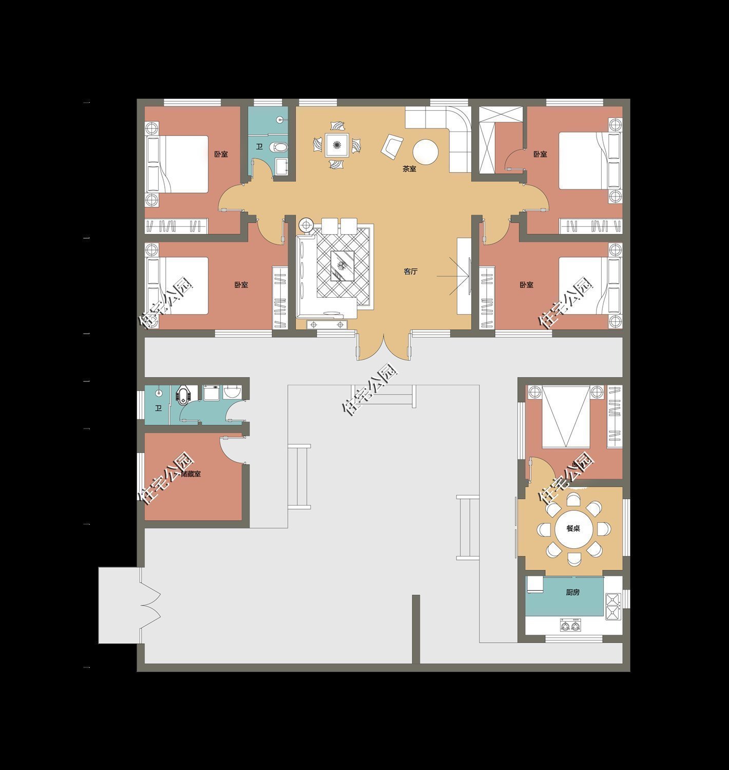 养老房|养老房还是一层好,10套一层农村户型,建一栋出来送给父母正合适